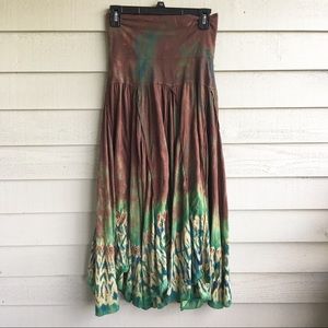 Solitaire Boho Gypsy Tie Dye Skirt